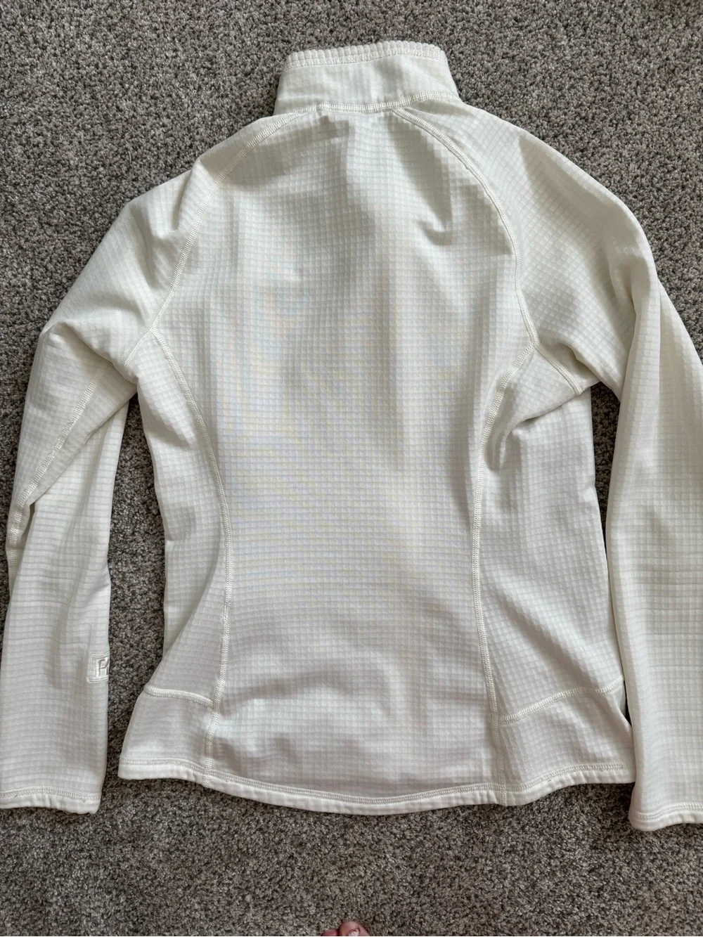 Patagonia Women's Cream Grid-Textured Full-Zip Jacket - Picture 2 of 3